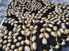 Handmade Beaded Table Runner Set (Black Gold and Pearl)