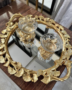 Antiqued Gold Finish Mirror Trays - Handmade Stories