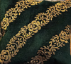 Handmade velvet Cushion Cover Emerald green (Diagonal Stripes)