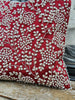 Handmade Velvet Cushion Cover (Red White and Pearl)