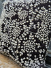 Handmade velvet Beaded Cushion (Black & Silver With Pearl)