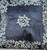 Handmade velvet Cushion Cover (Black and Silver)
