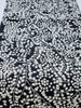 Black and Silver with Pearl Handmade Table Runner