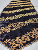 Handmade Table Runner (Black and Gold Diagonal)