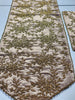 Beige and Gold Handmade Beaded Table Runner Set ( Design 1)