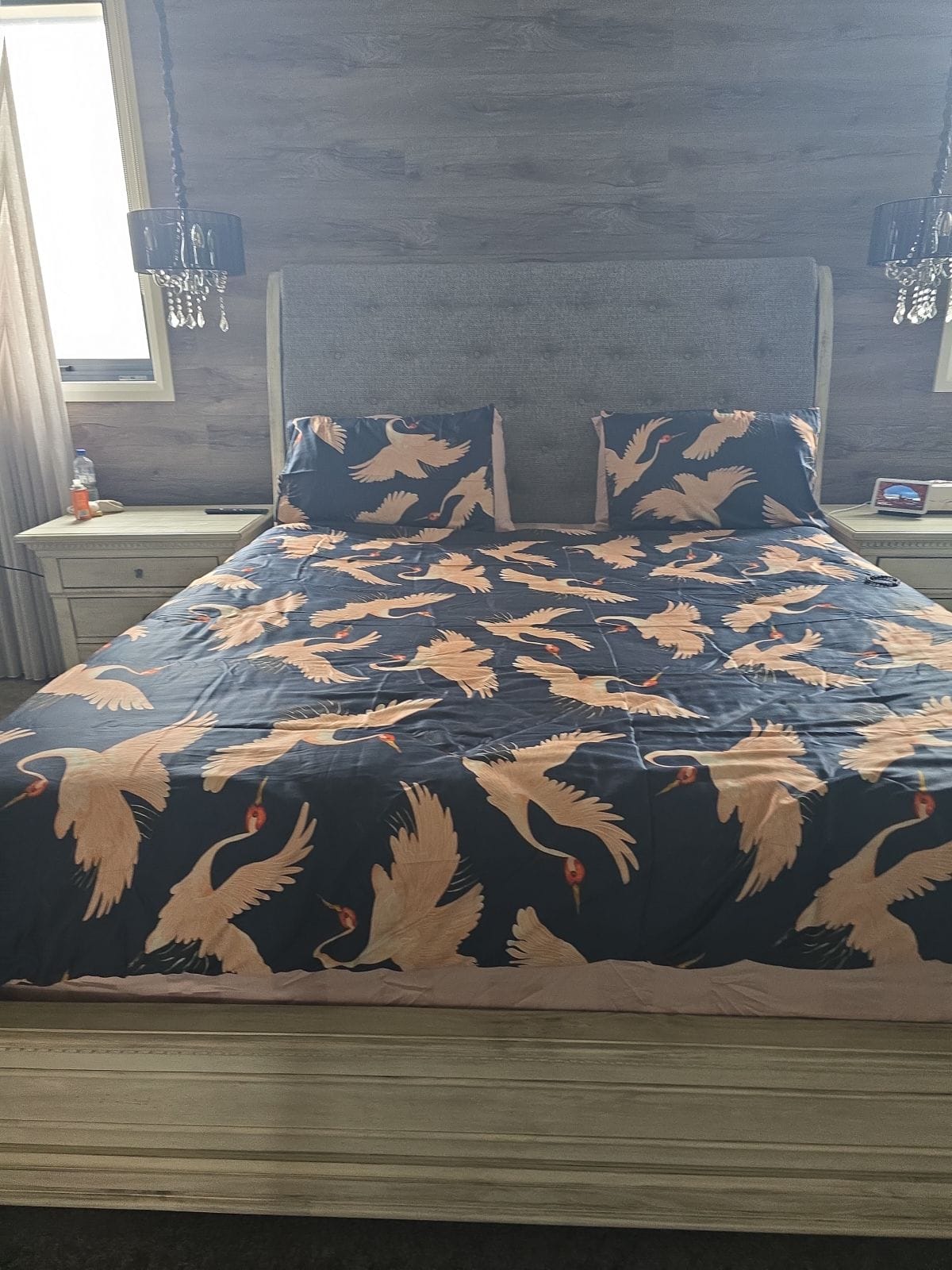 Blue Flamingo Quilt Cover Set