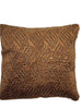 Handmade velvet Beaded Cushion Cover (Brown and gold)