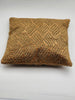 Handmade velvet Beaded Cushion Cover (Brown and gold)
