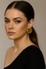 Potato Chip Shape Stainless Steel Earrings (Gold)
