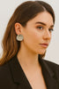 Potato Chip Shape Stainless Steel Earrings (Silver)