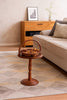 Handcrafted Wooden Side Table with Storage