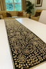 Handmade Table Runner (Black and Gold with Pearl)