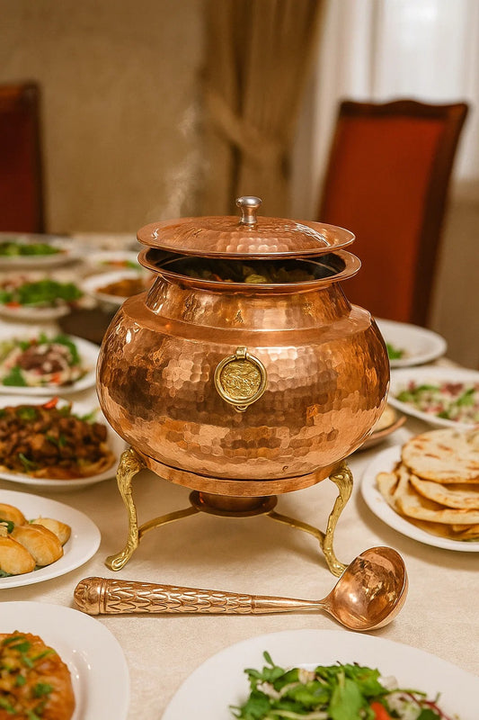 Copper Hammered Buffet Warmer (Daig) (serving 4-5 kg)