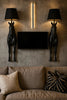 Royal Black Horse Wall hanging Lamp (sconce)