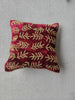 Handmade Velvet Cushion Cover (Red and Gold)