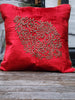 Handmade Velvet Cushion Cover (Red and Gold) Design 2