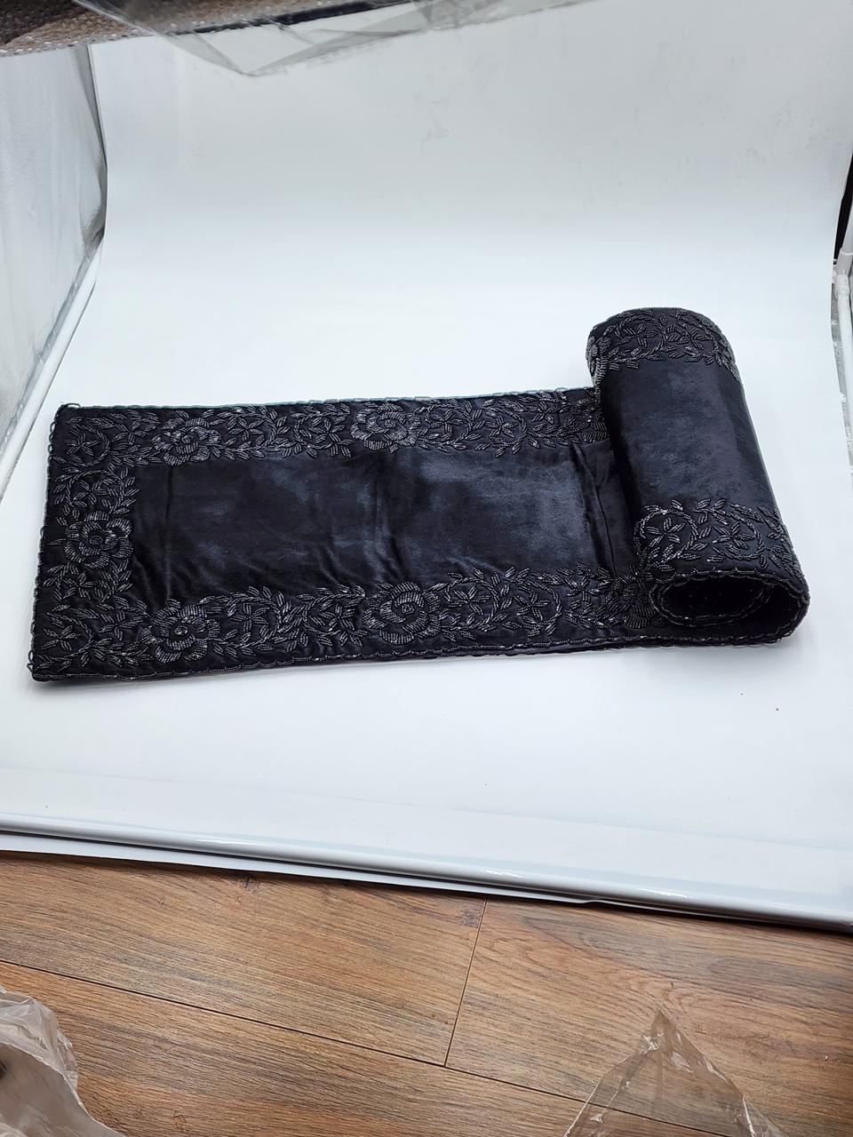 Handmade Table Runner (Black on Black)