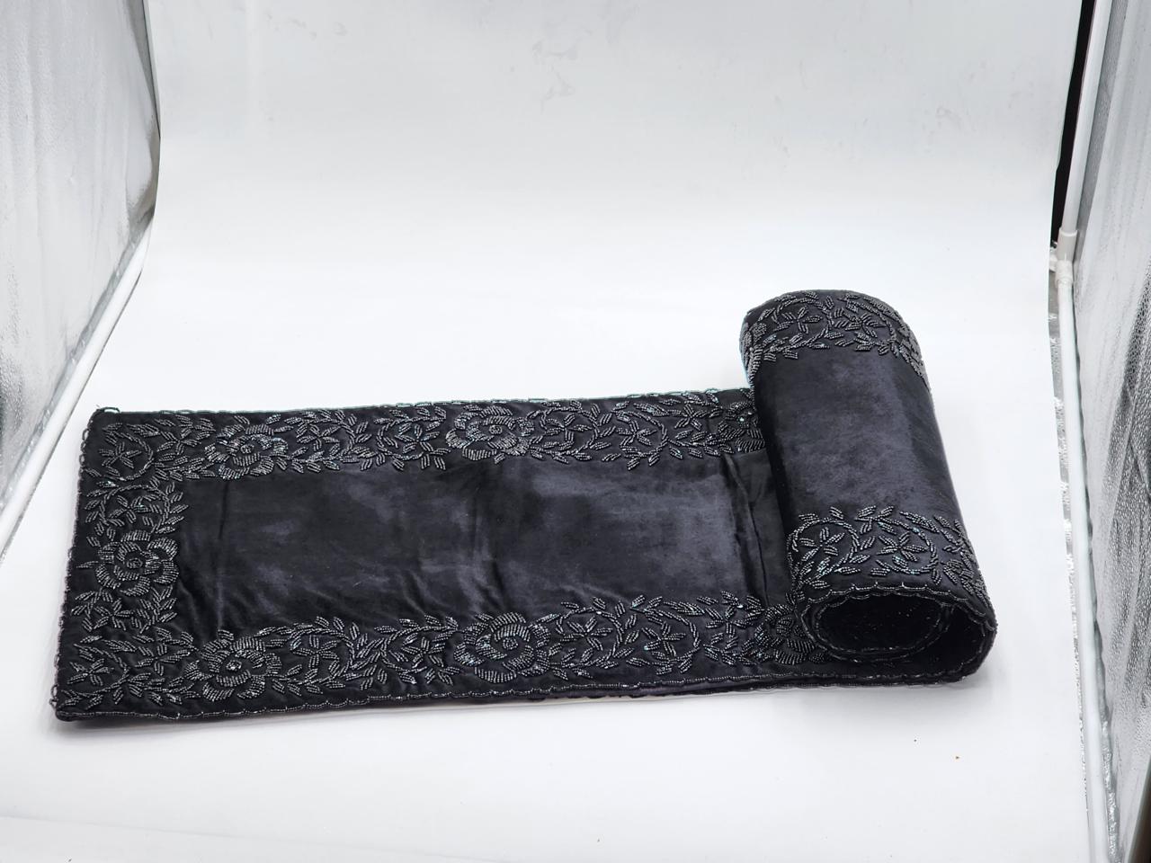 Handmade Table Runner (Black on Black)