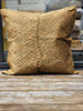 Handmade Velvet Cushion Cover (Brown and Gold)