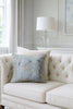 Handmade velvet Cushion Cover (Light blue and Silver) - Handmade Stories