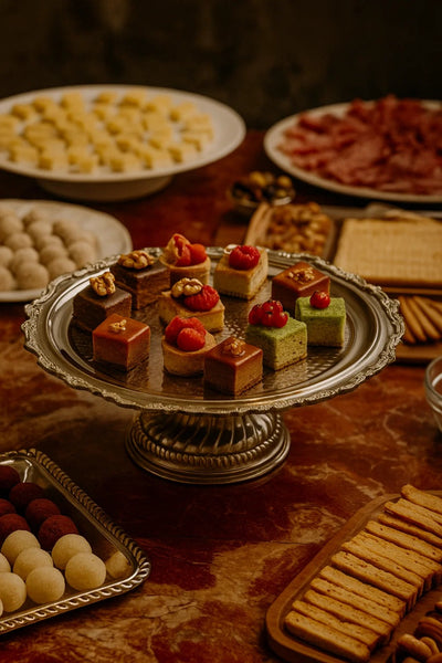 Hand-Carved Cake Stand / platter