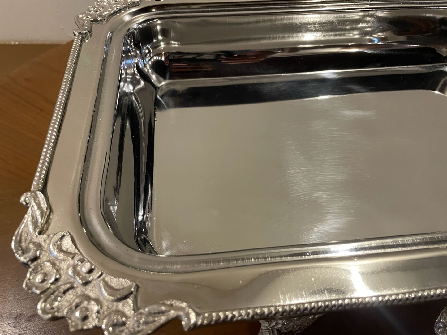 Hand crafted Brass Chafing Dish with cut work (Rectangular)