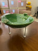 Handmade Rose Serving Platter with Stand - (Green)