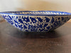 Handmade Ceramic Blue Floral Deep Bowl