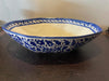 Handmade Ceramic Blue Floral Deep Bowl