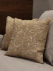 Handmade Velvet Cushion Cover (Light Beige Gold and Pearl)