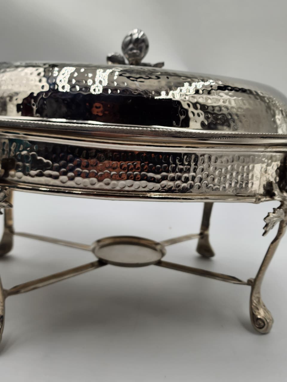 Hammered Oval Chafing Dish / Food Warmer