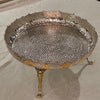 17" Royal hammered raised Brass serving platter