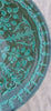 Hand-Painted Emerald Green Serving dish with stand