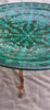 Hand-Painted Emerald Green Serving dish with stand