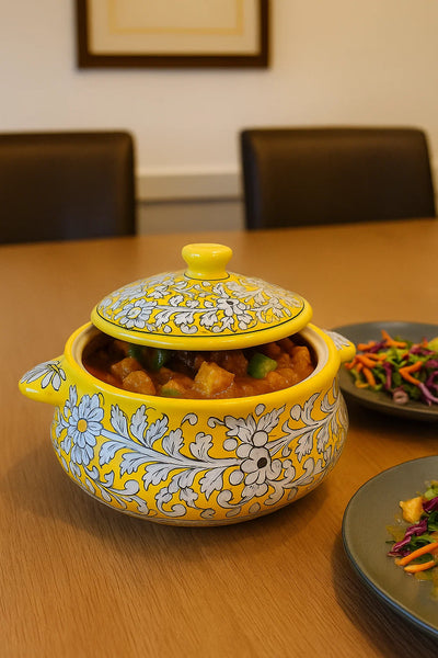Handmade ceramic  serving pot- Handi