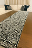 Handmade Table Runner (Black and Silver with Pearl)