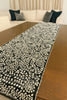 Handmade Beaded Table Runner Set (Black Silver and Pearl)