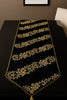 Handmade Table Runner (Black and Gold Diagonal)