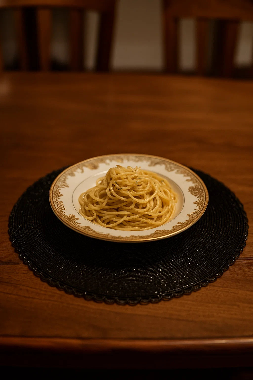 Handmade Table Mat - Cutdana (Black)