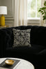 Handmade velvet Cushion Cover (Black pearl & Silver)
