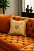 Handmade Velvet Cushion Cover (Beige and Gold) - Handmade Stories