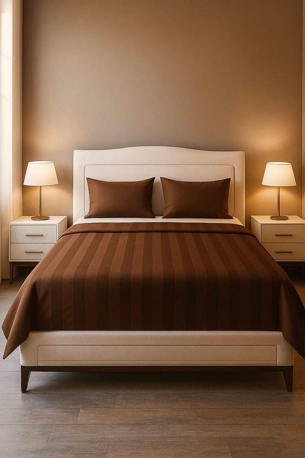 Premium Quality Bed Sheet Set (Brown)