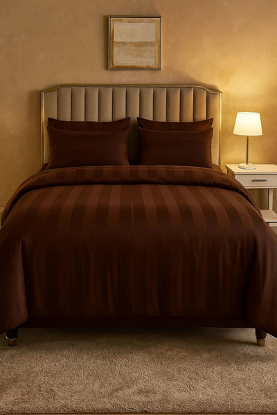 Quilt Cover Set (Cozy Chocolate Brown Cotton)