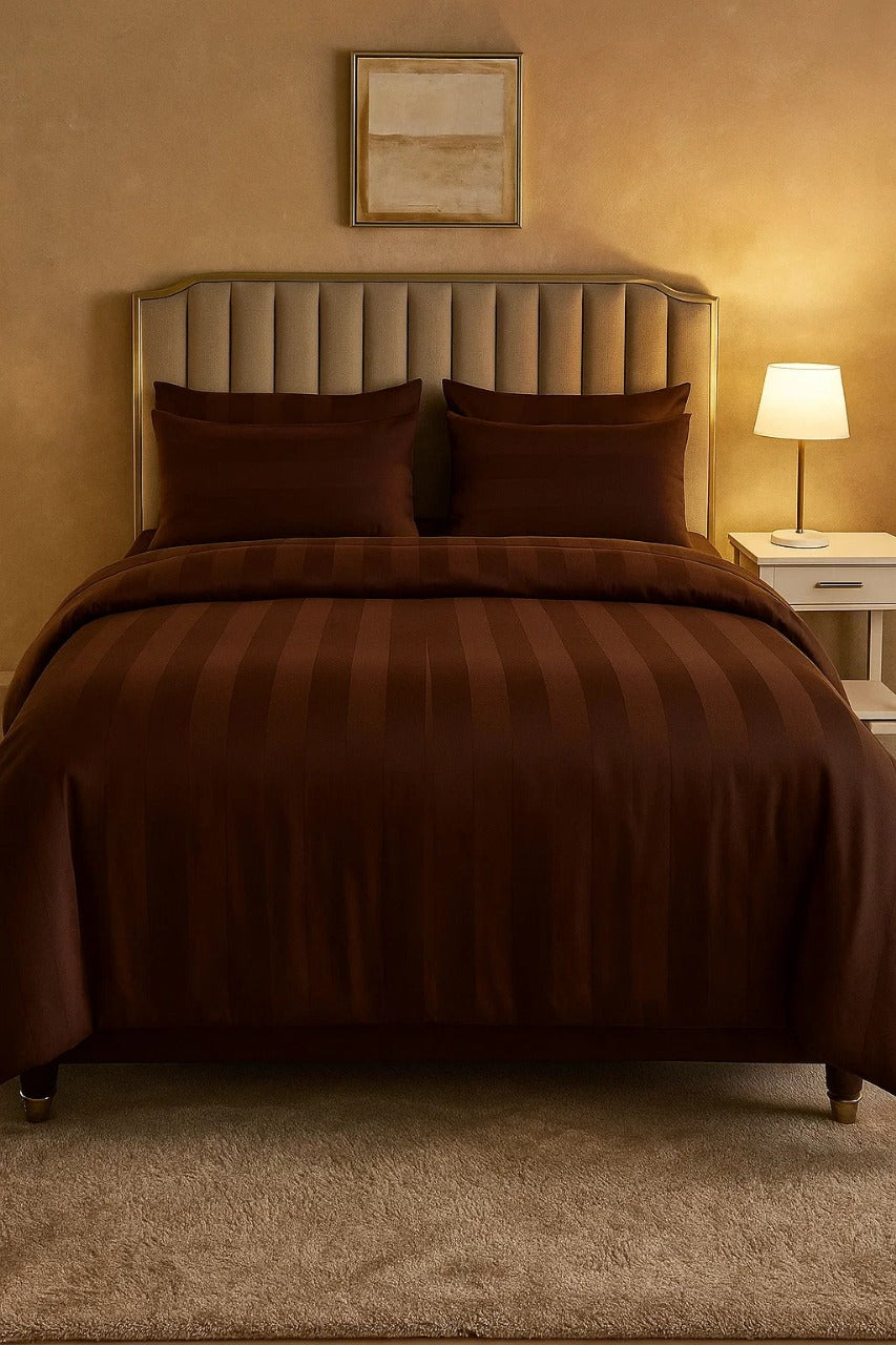 Quilt Cover Set (Cozy Chocolate Brown Cotton)