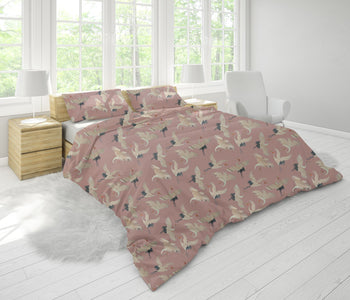 Pink Flamingo Quilt Cover Set - Handmade Stories