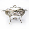 Large Rectangular Ivy Glass Chafing Dish | Buffet Serving | Wedding Rental