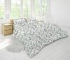 White With Green Leaves Quilt Cover Set - Handmade Stories