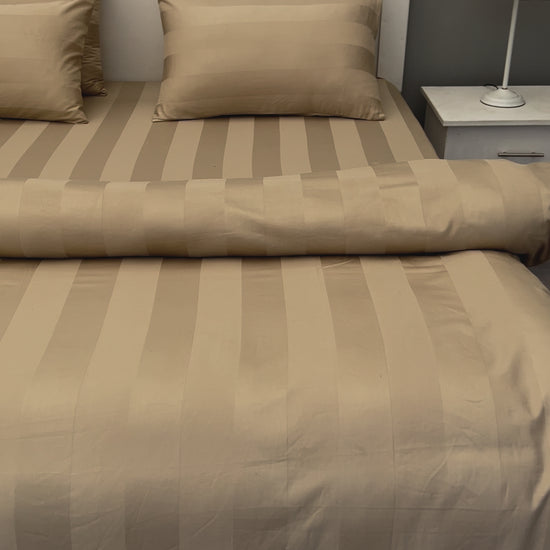 Classic Beige Linen Duvet Cover Set