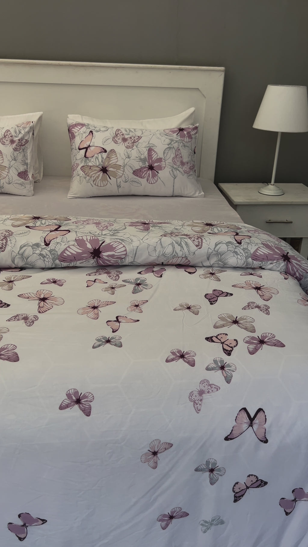 White Butterfly Duvet Cover Set - Elegant Bedding