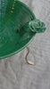 Ceramic serving platter with stand (Green)